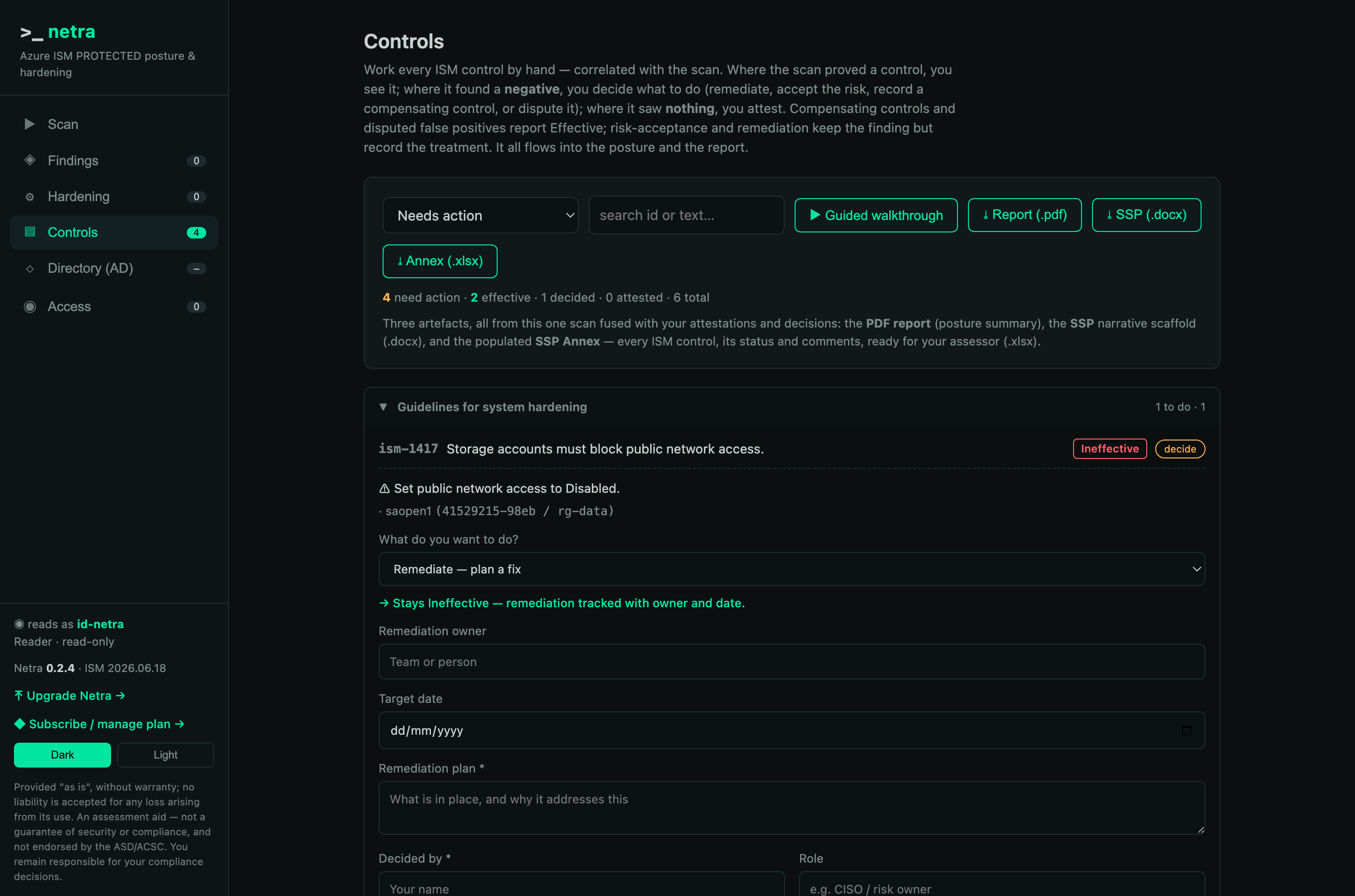 Netra Controls — deciding what to do about a machine-negative control